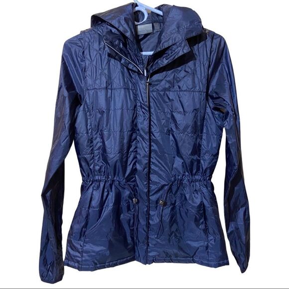 Nanette Lepore Navy Lightweight Convertible Jacket & Vest Windbreaker - Picture 2 of 11